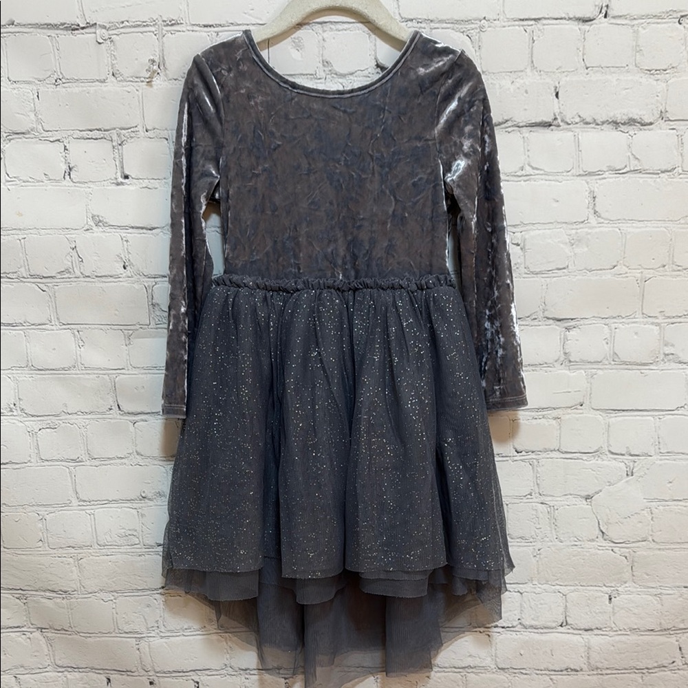 Cat & Jack size 3T Elegant Gray Velvet girls Dress